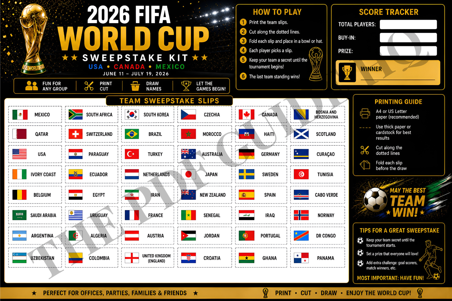 2026 FIFA World Cup Complete Fan Bundle — 4 Printable PDFs | BEST VALUE