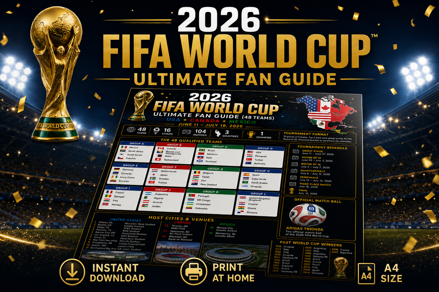 2026 FIFA World Cup Ultimate Fan Guide — 48 Teams | Printable PDF