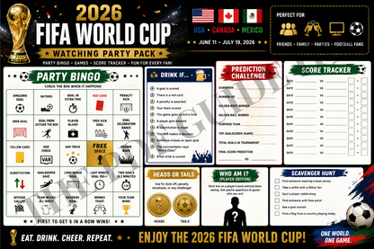 2026 FIFA World Cup Complete Fan Bundle — 4 Printable PDFs | BEST VALUE